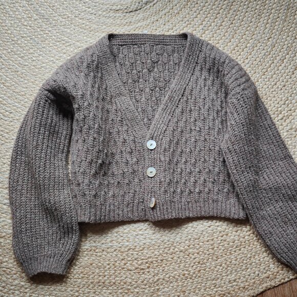 Handmade One of a Kind Crochet Rockmore Cardigan Size Small - Picture 8 of 8